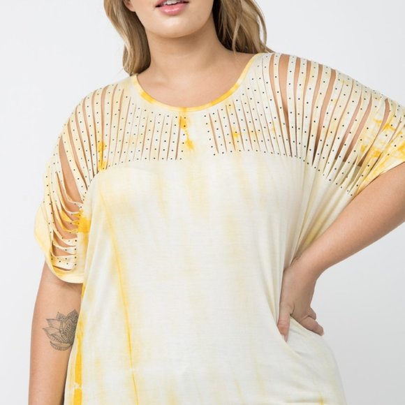 NEW VOCAL TIE DYE ROCKER LASER CUT SEXY WESTERN SHIRT SM-3X crystals bling sexy - Picture 8 of 8